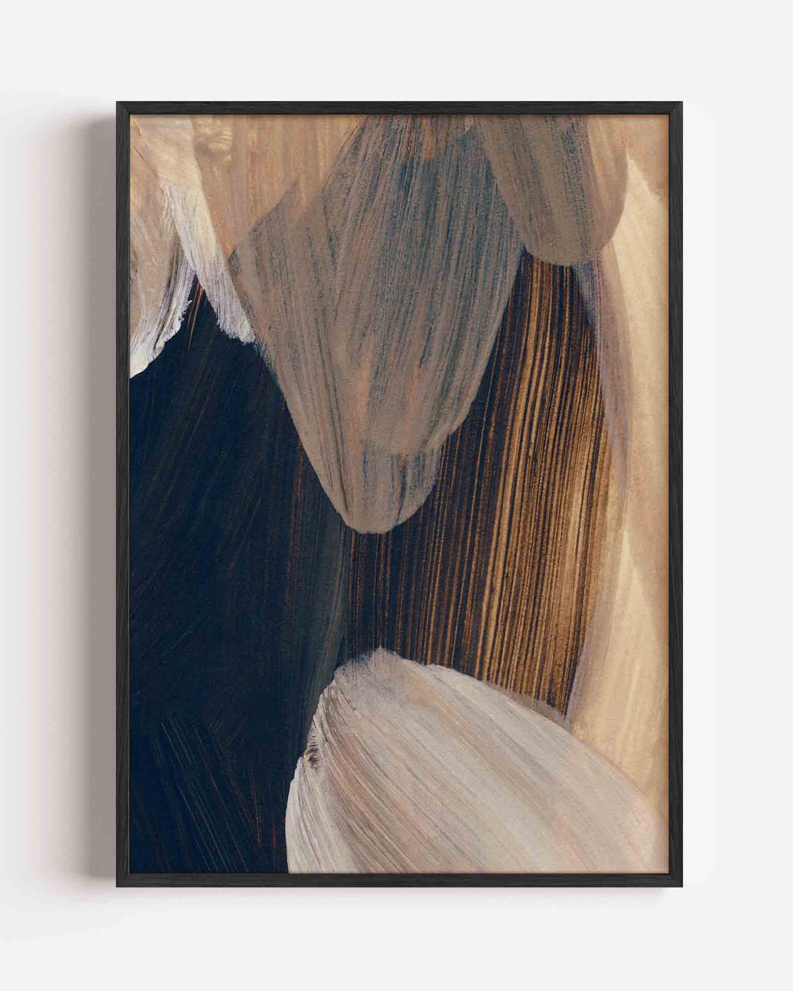 Abstracte penseelstreken Poster
