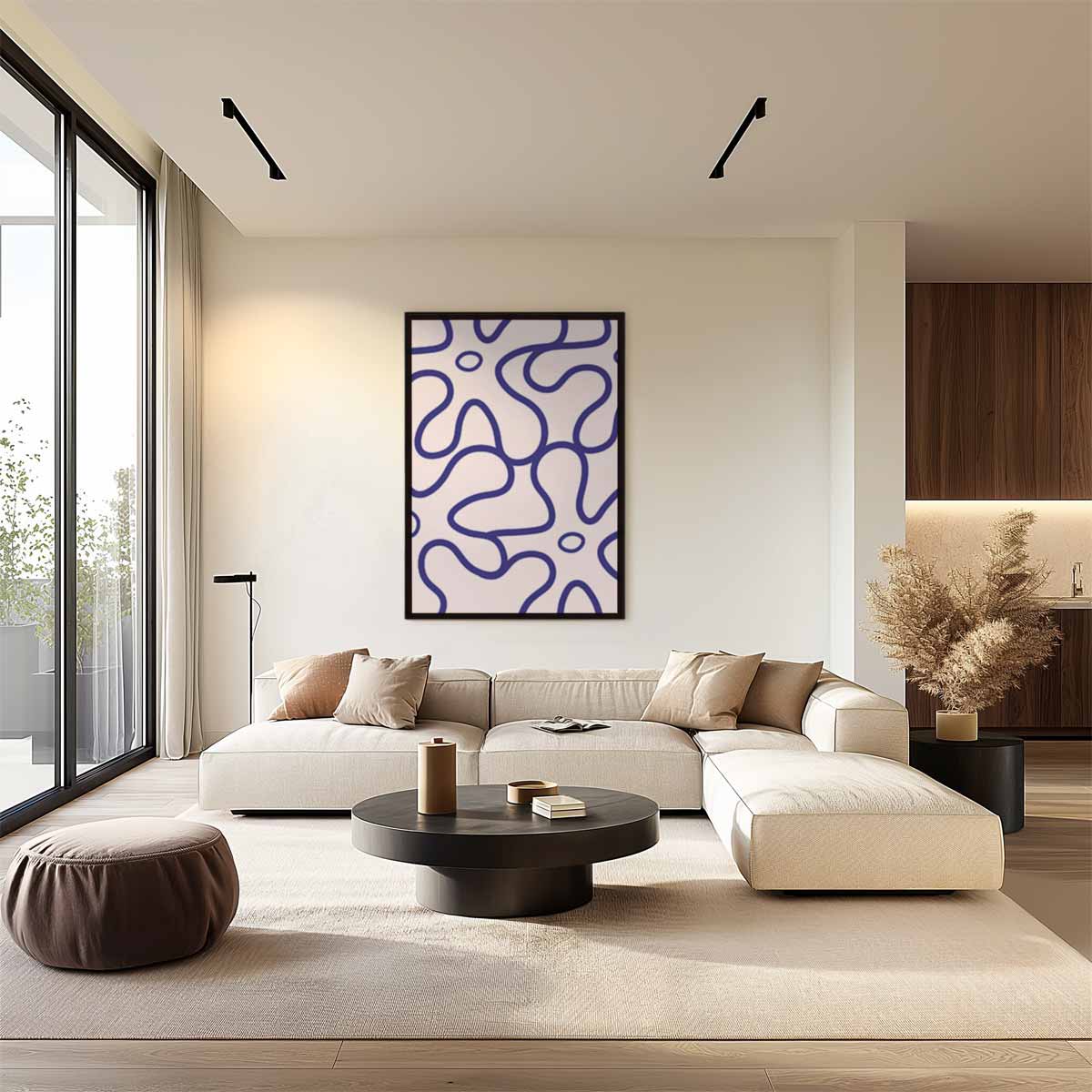 Bloemige Droom in Paars Kunstwerk-canvas-dibond-plexiglas-wanddecoratie-WallArtistic