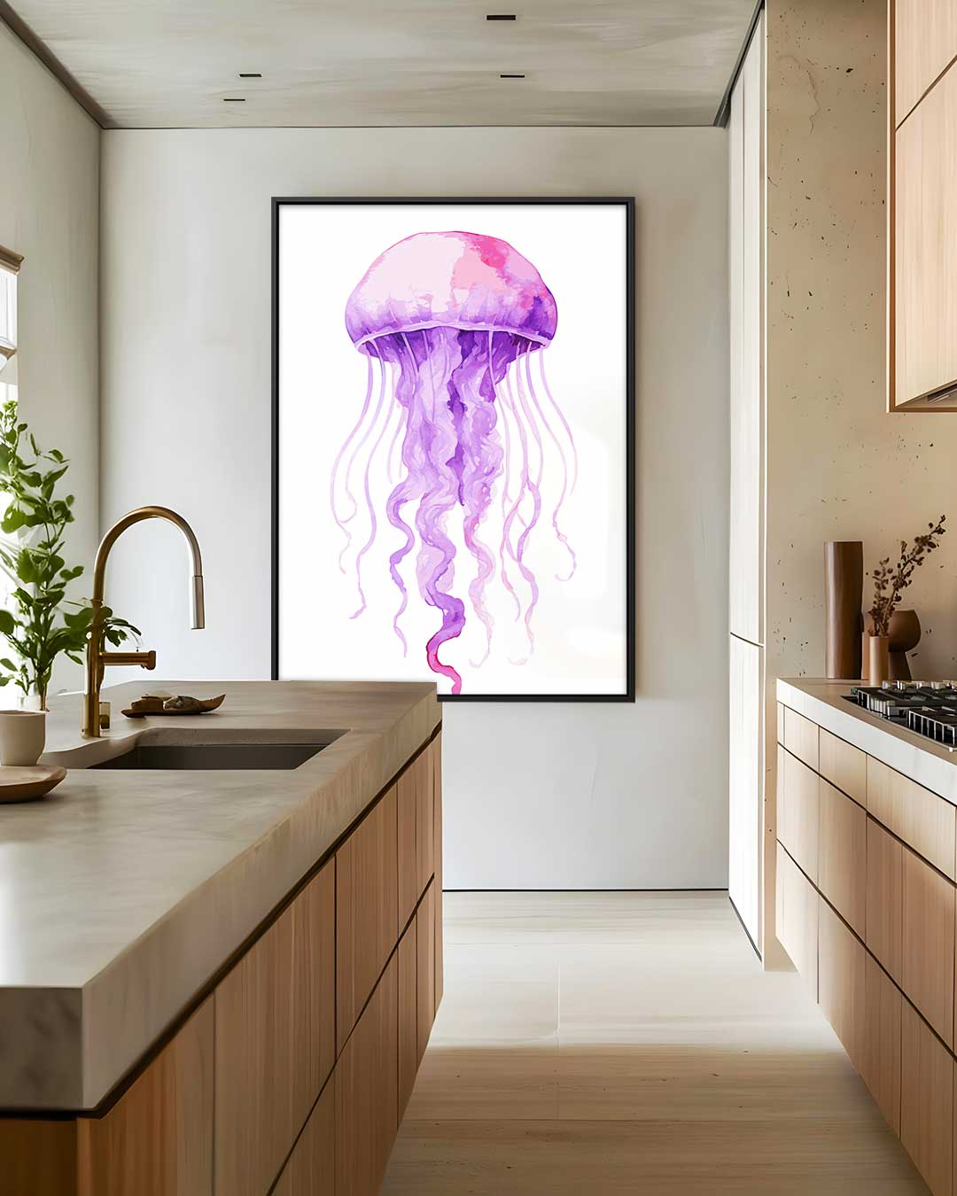 Dromerige Paarse Kwal Kunstwerk-canvas-dibond-plexiglas-wanddecoratie-WallArtistic