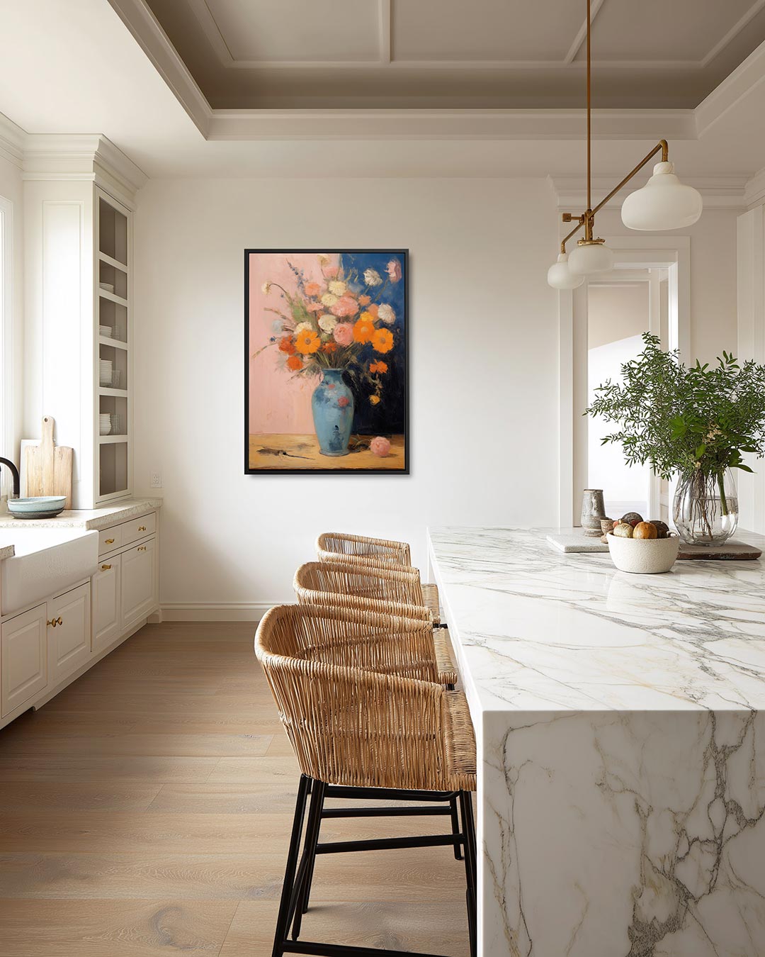 Bloemen in vaas Kunstwerk