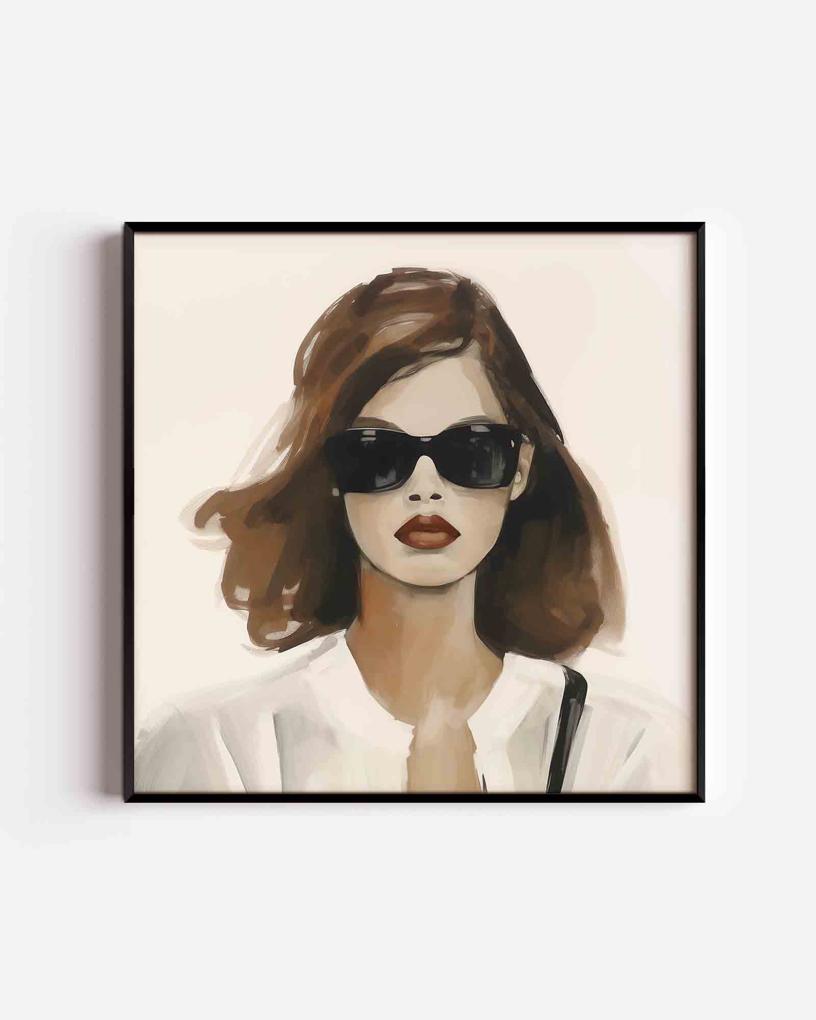 Vrouw met zonnebril Poster