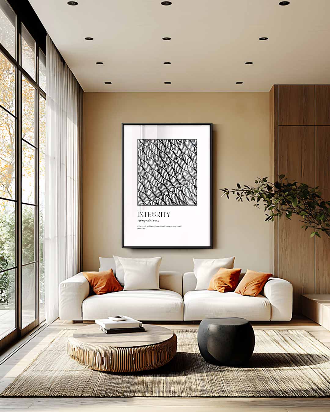 Geometrische Integriteit Wandkunst Kunstwerk-canvas-dibond-plexiglas-wanddecoratie-WallArtistic