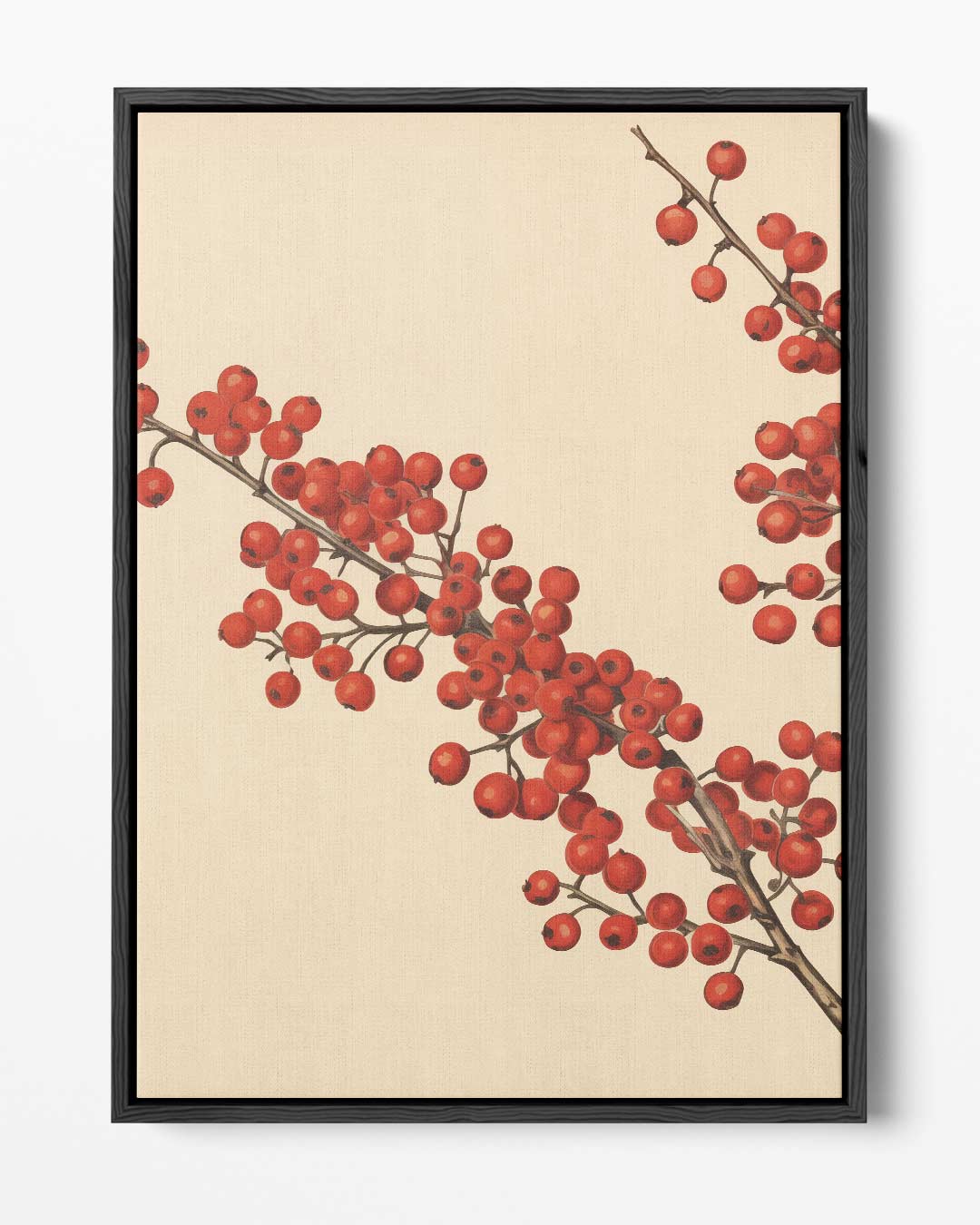 Winterse Bessenpracht Kunstwerk-canvas-dibond-plexiglas-wanddecoratie-WallArtistic