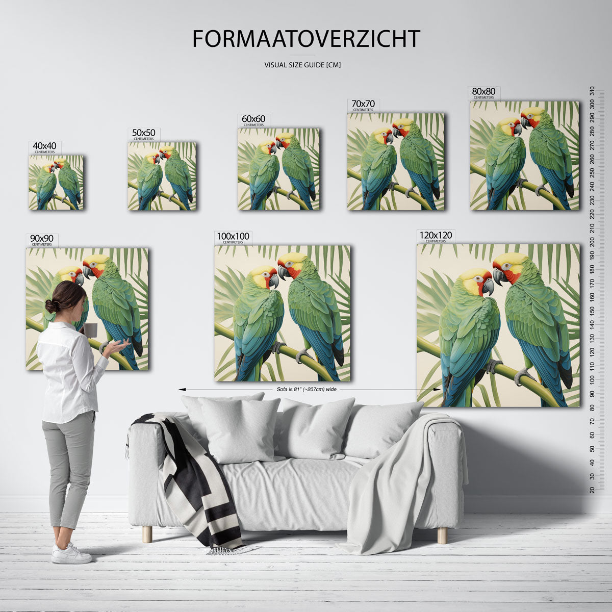 Twee papegaaien Poster