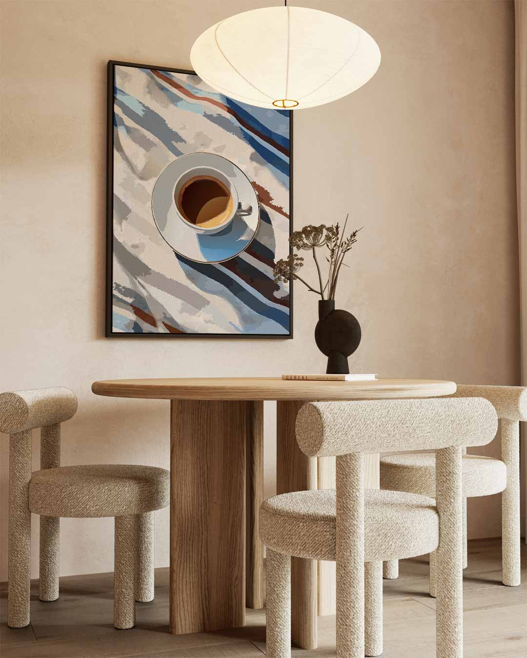 Koffiepauze in de Zon Kunstwerk-canvas-dibond-plexiglas-wanddecoratie-WallArtistic