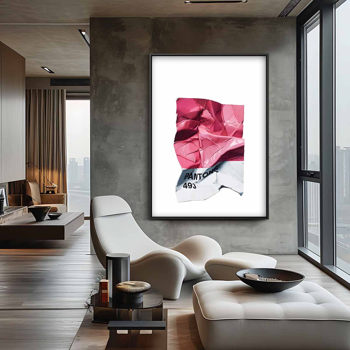 Crushed Pantone Art Kunstwerk-canvas-dibond-plexiglas-wanddecoratie-WallArtistic