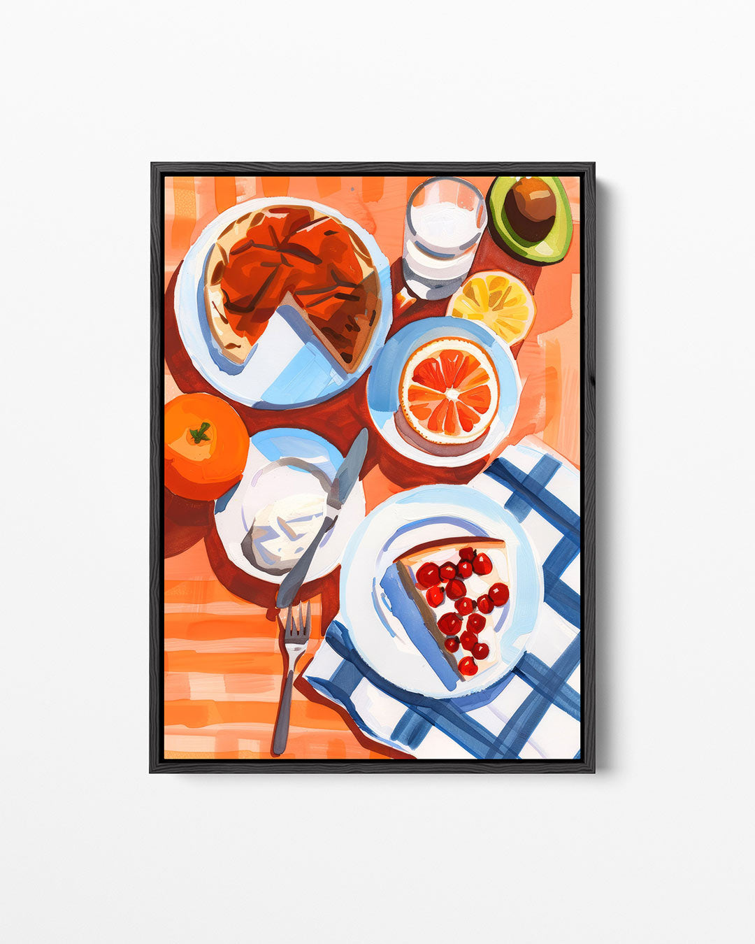 Vrolijk ontbijt tafereel Kunstwerk