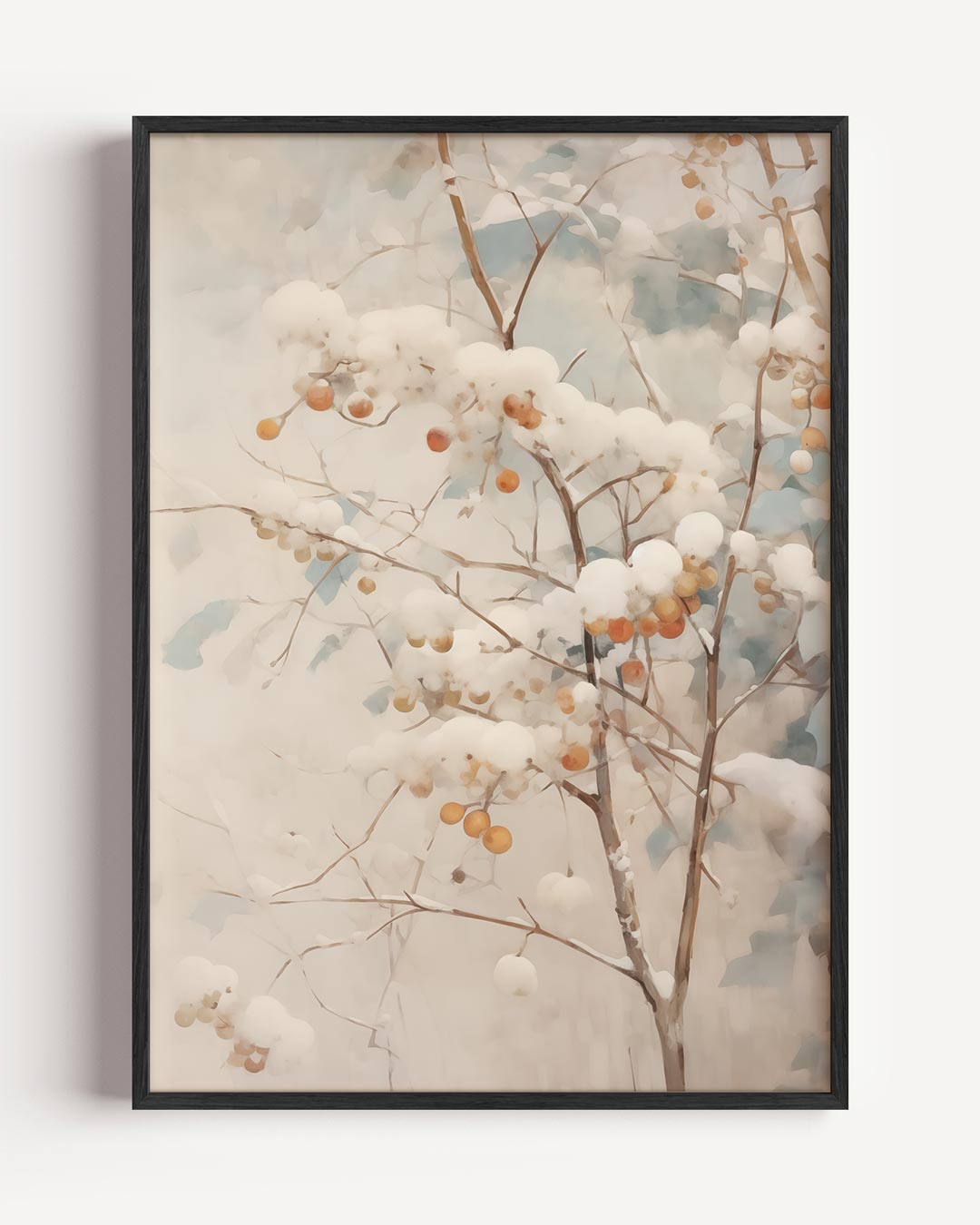 Winterse Bessenpracht Poster-WallArtistic