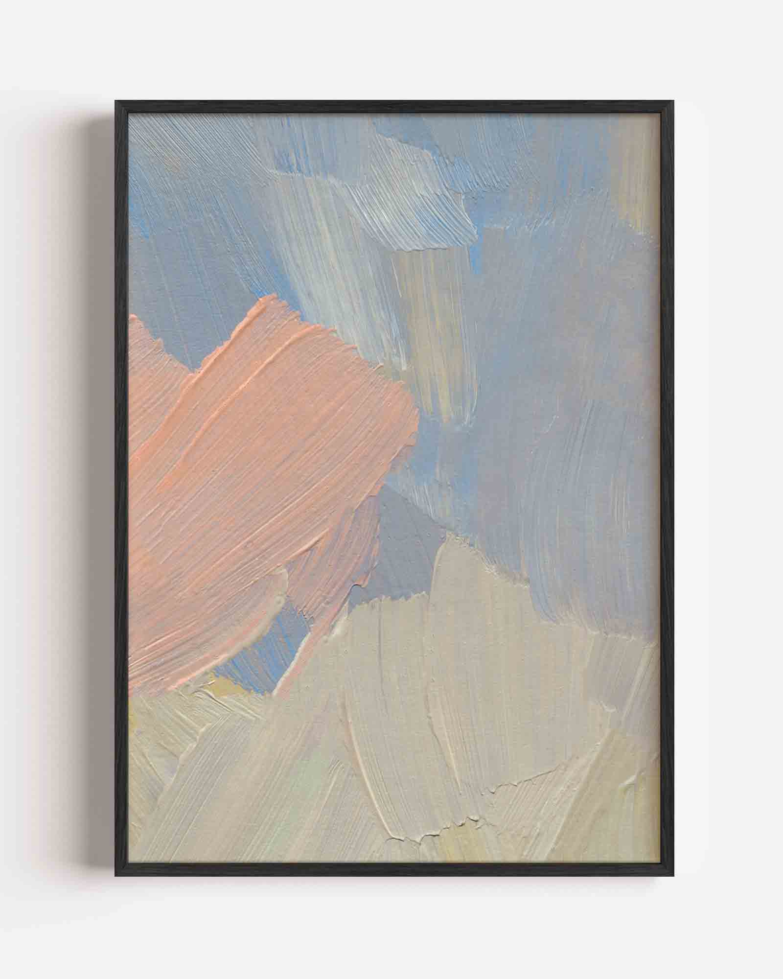Abstracte penseelstreken Poster