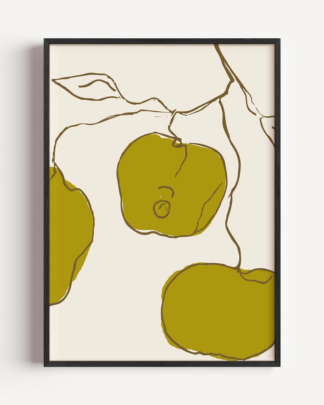 Stijlvolle Abstracte Appel Illustratie Poster-WallArtistic