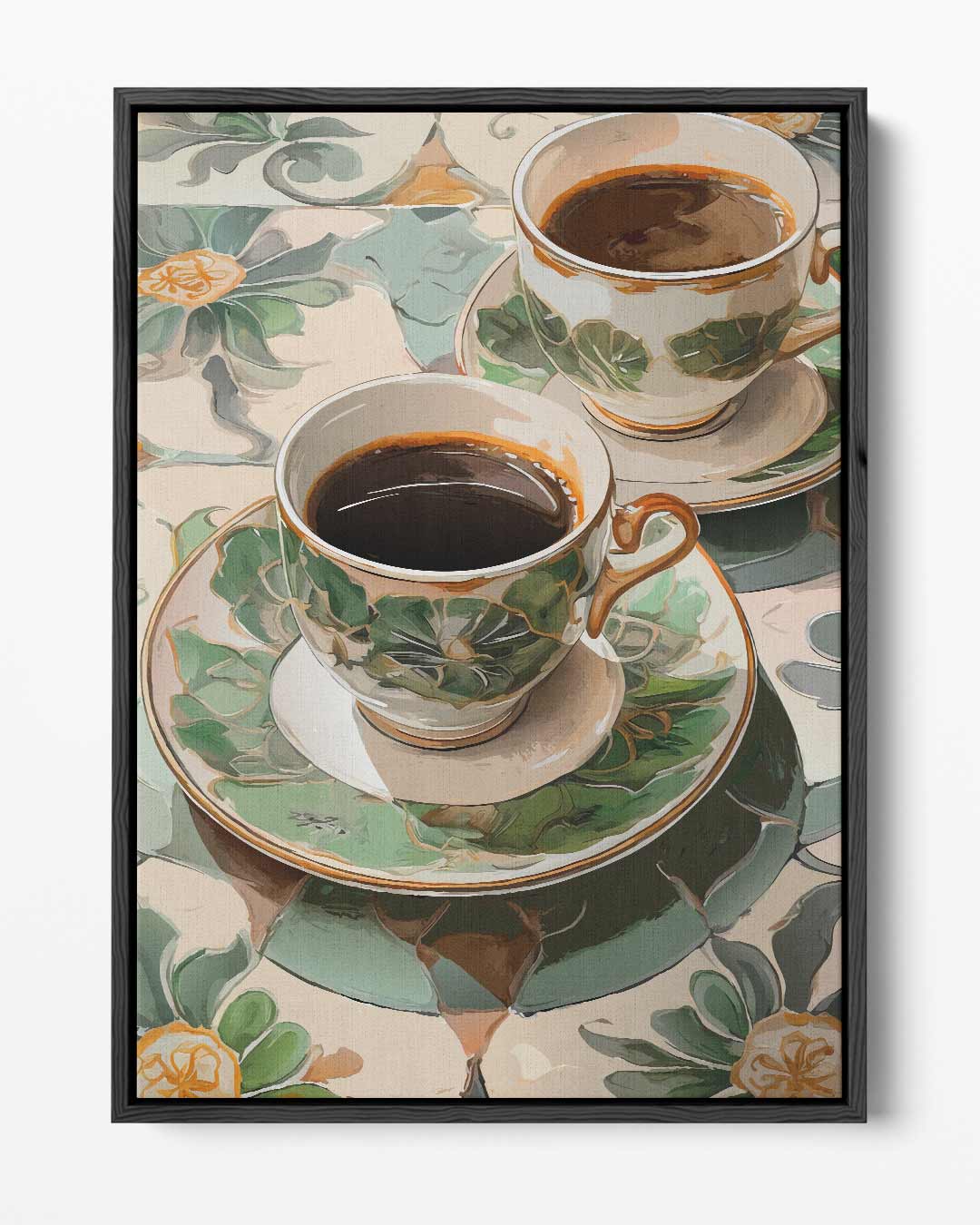 Kunstzinnige Koffie-ervaring Kunstwerk-canvas-dibond-plexiglas-wanddecoratie-WallArtistic