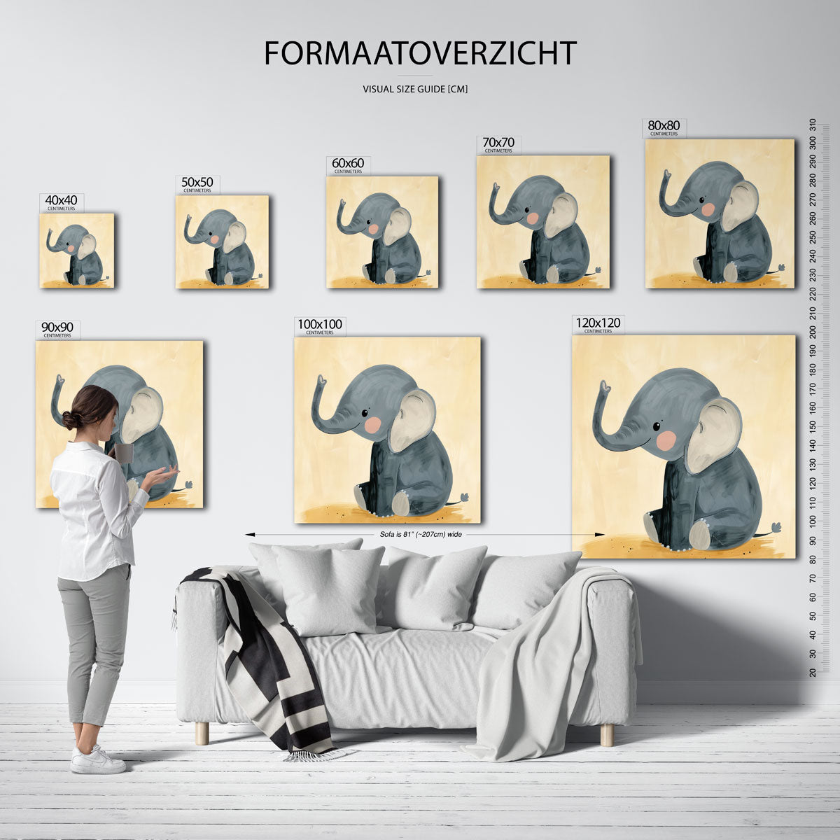 Schattige olifant Poster