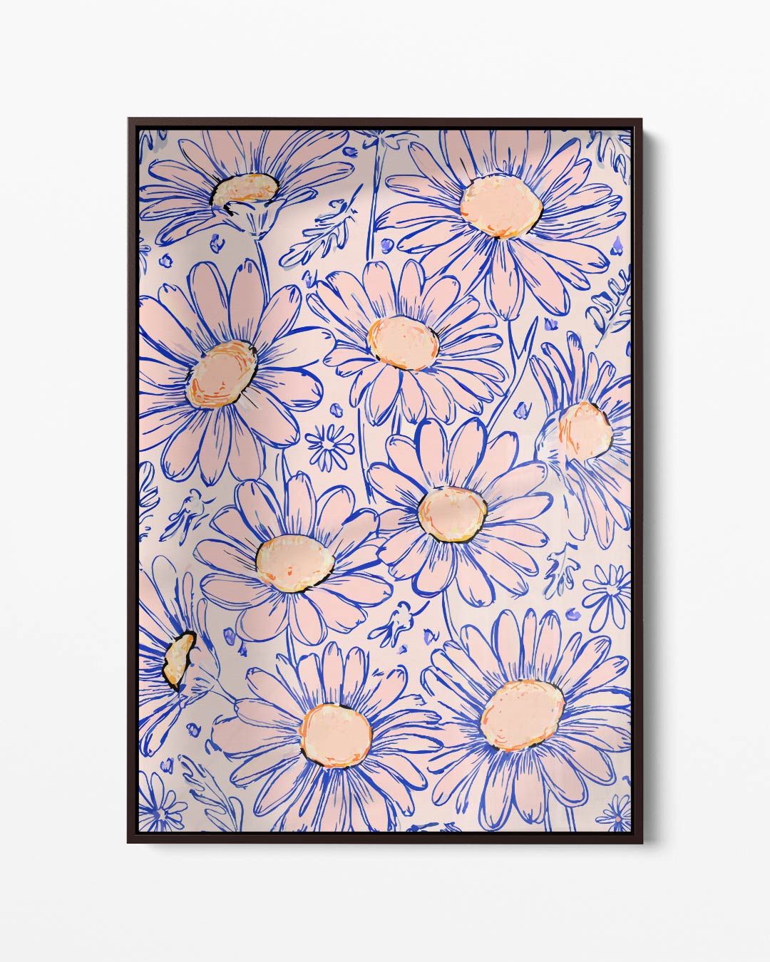 Zonsondergang Madeliefjes Kunstwerk-canvas-dibond-plexiglas-wanddecoratie-WallArtistic