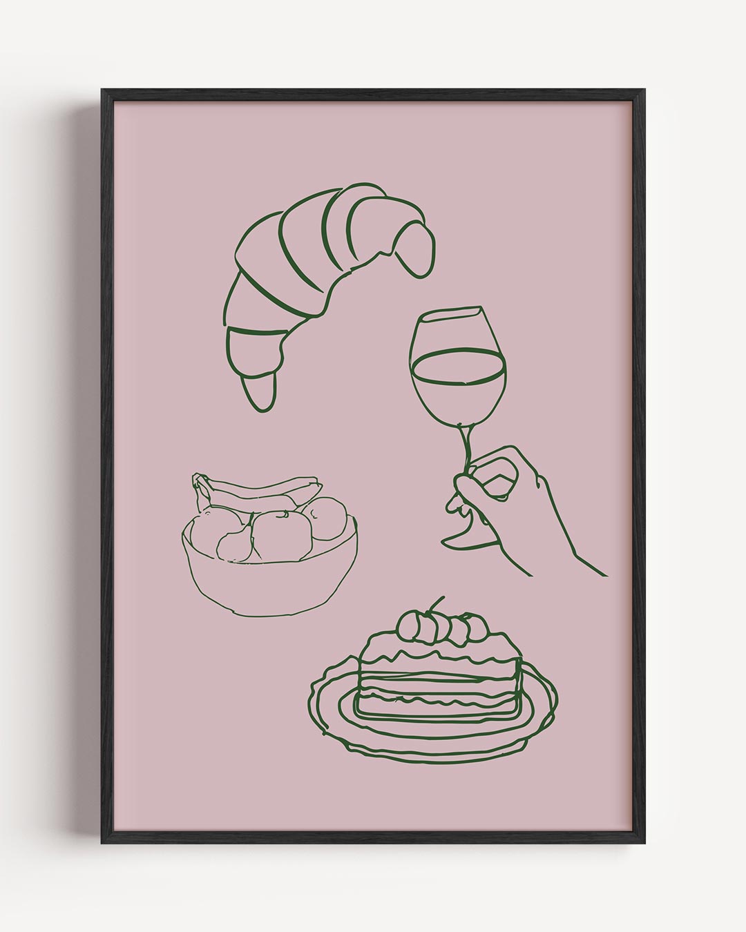 Stijlvolle Brunch Illustratie Poster-WallArtistic