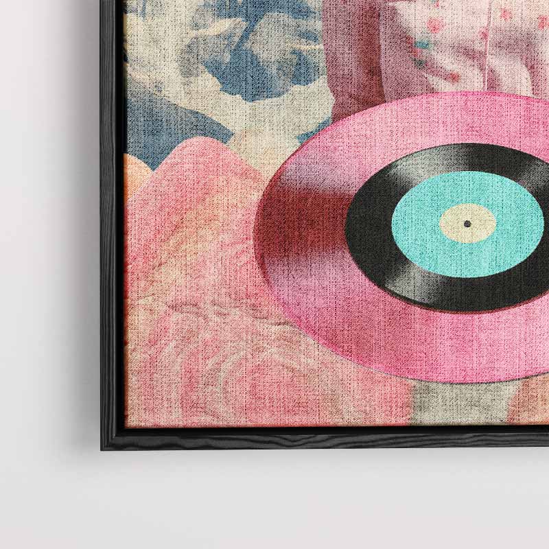 Retro Vinyl Bergen Kunstwerk-canvas-dibond-plexiglas-wanddecoratie-WallArtistic