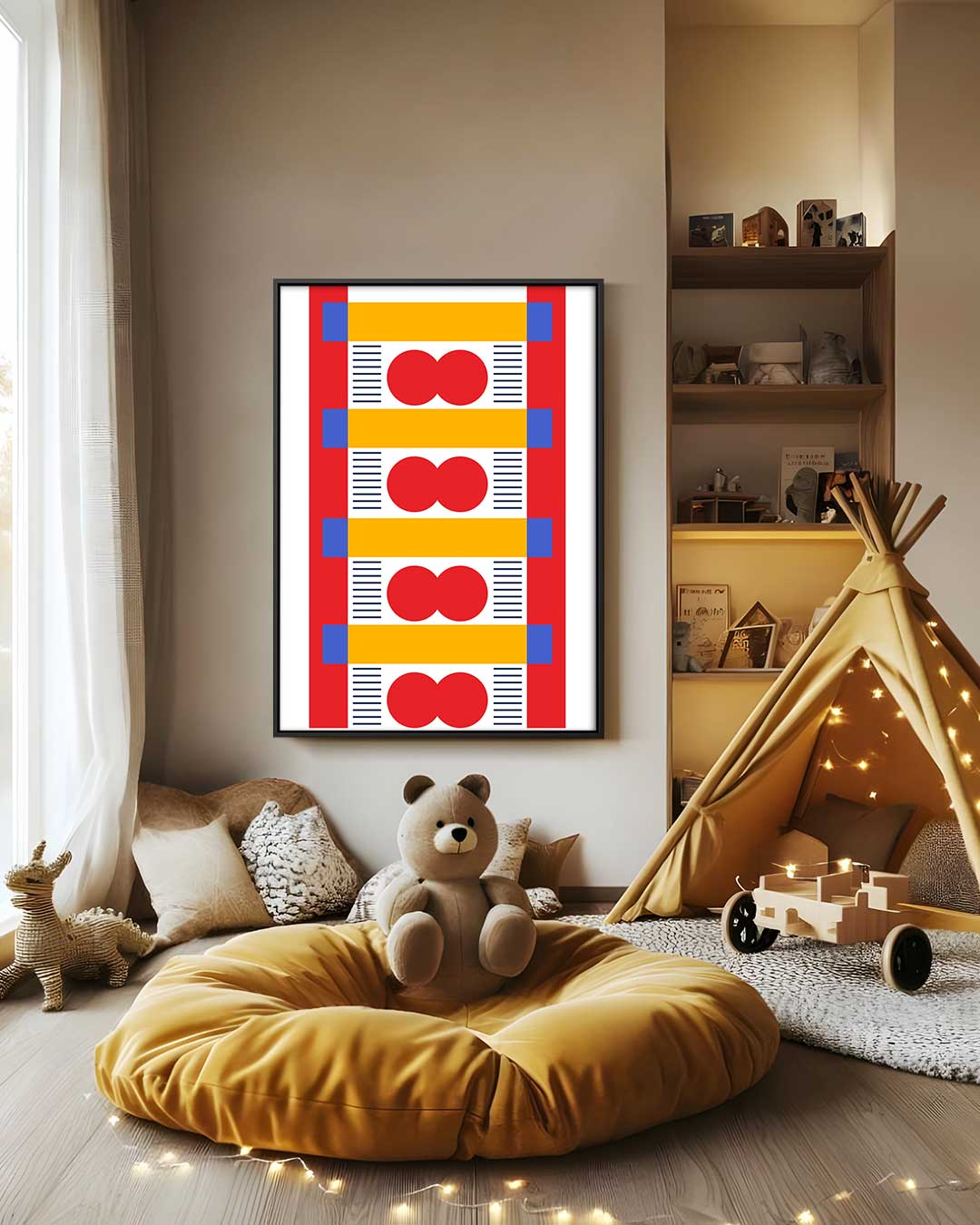 Kleurrijke Abstracte Harmonie Kunstwerk-canvas-dibond-plexiglas-wanddecoratie-WallArtistic