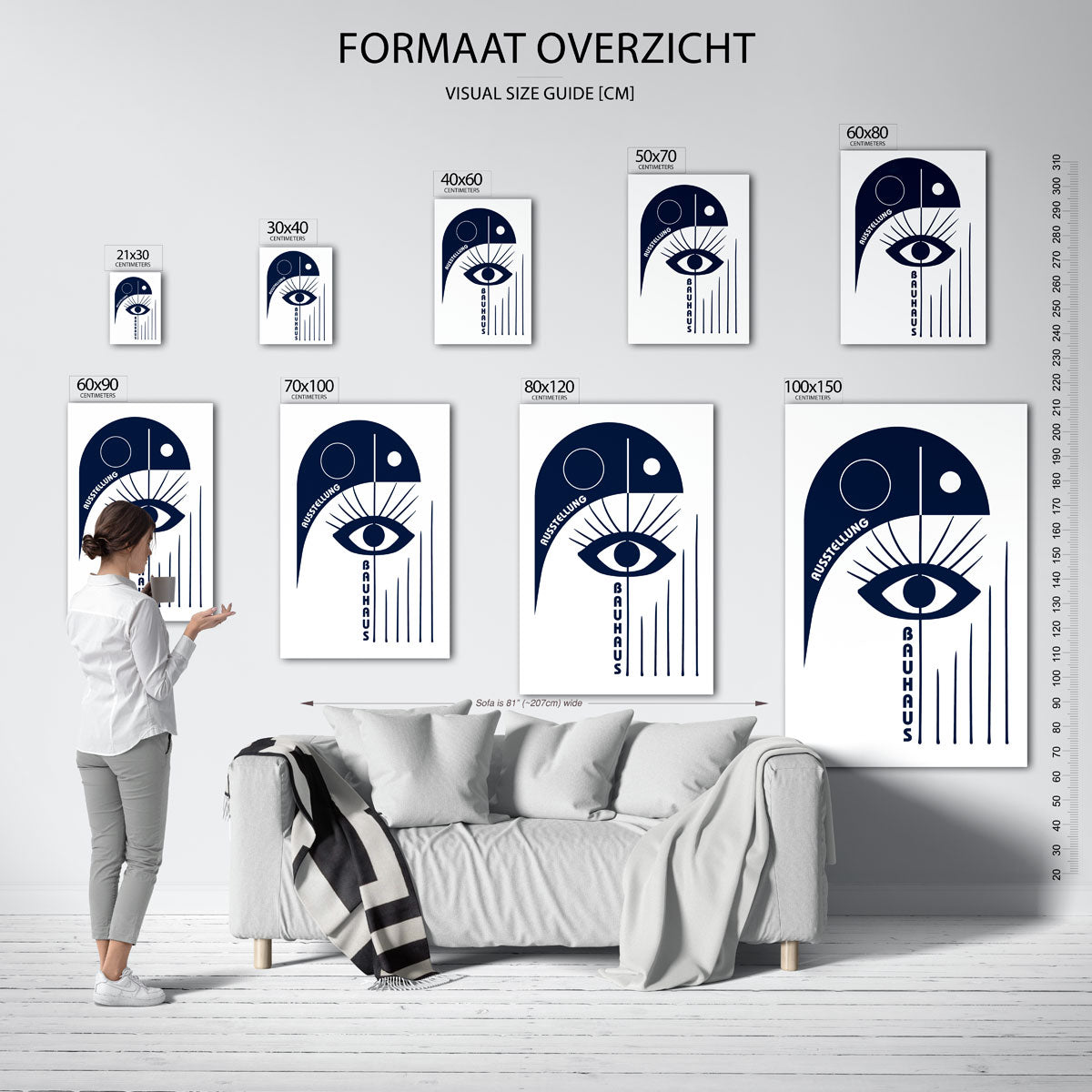 Oog en lijnen Poster