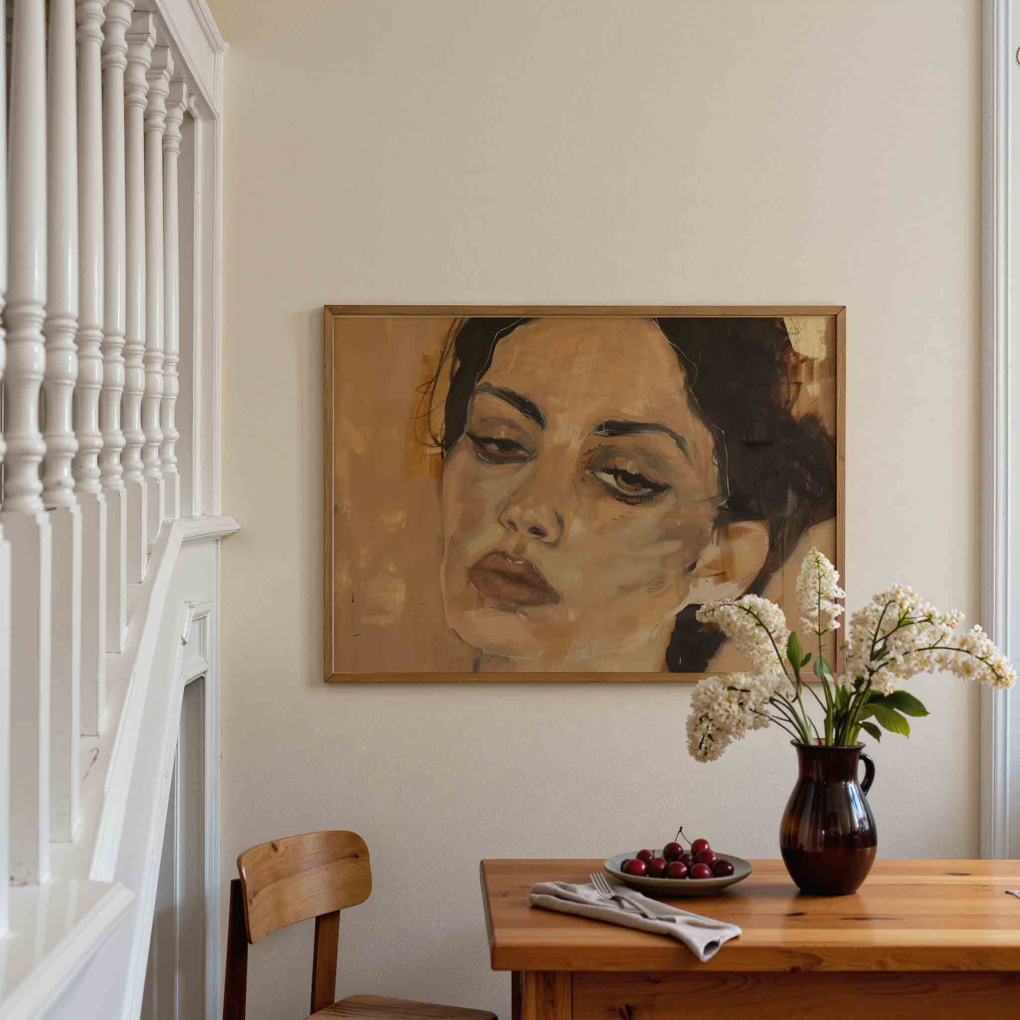 Portret van vrouw Poster