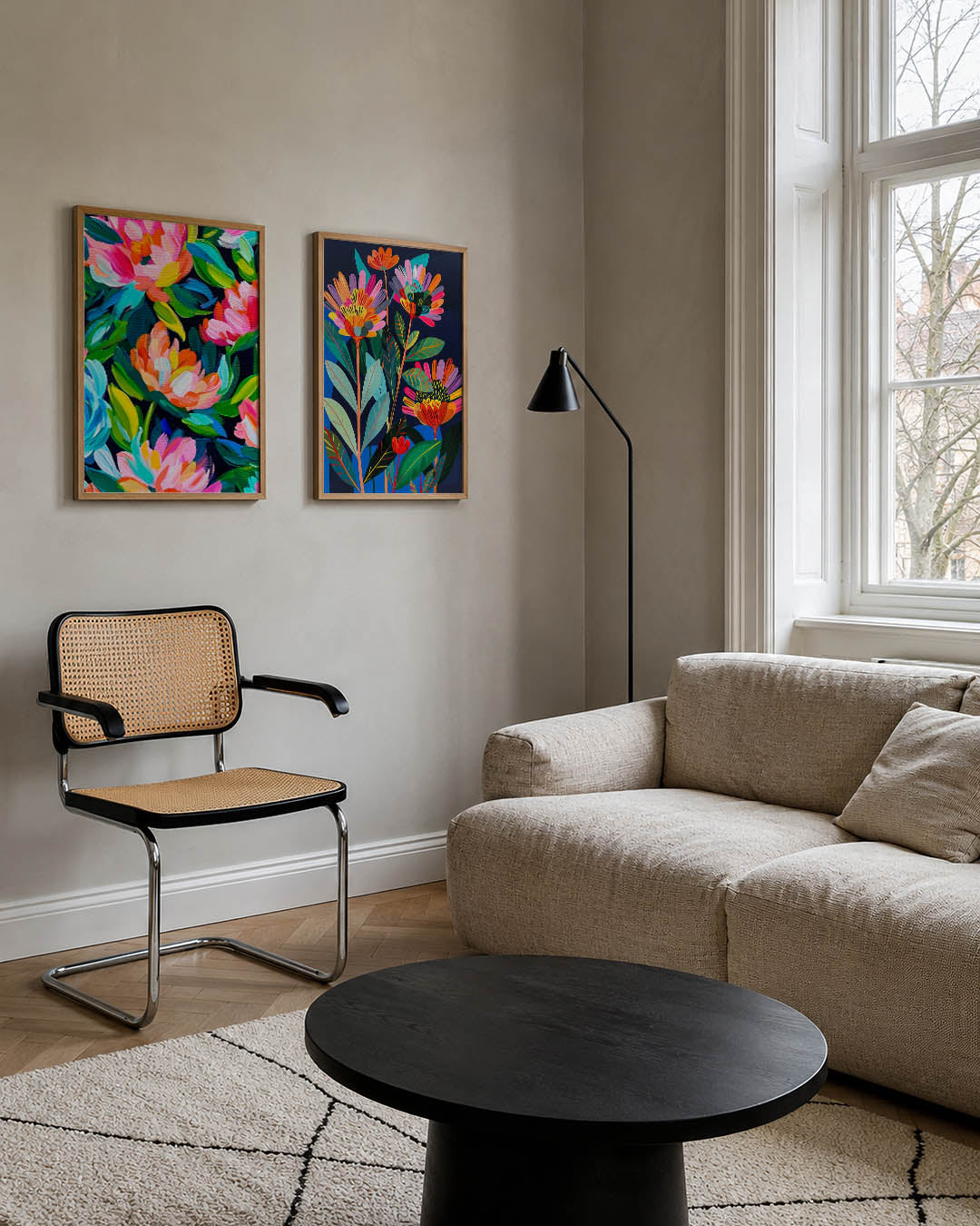 Kleurrijke bloemexplosie Posterset