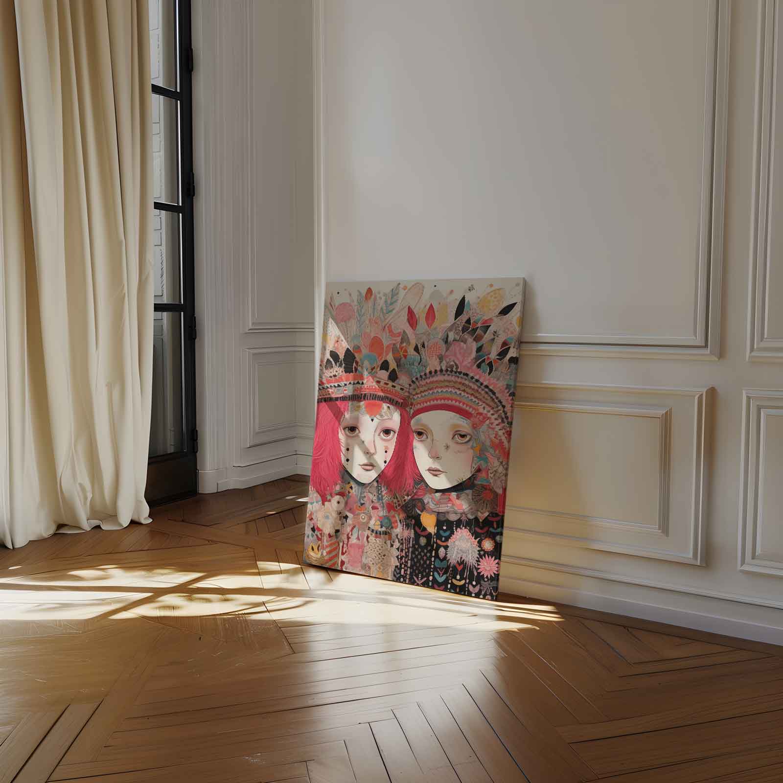 Kleurrijke Fantasiereis Kunstwerk-canvas-dibond-plexiglas-wanddecoratie-WallArtistic