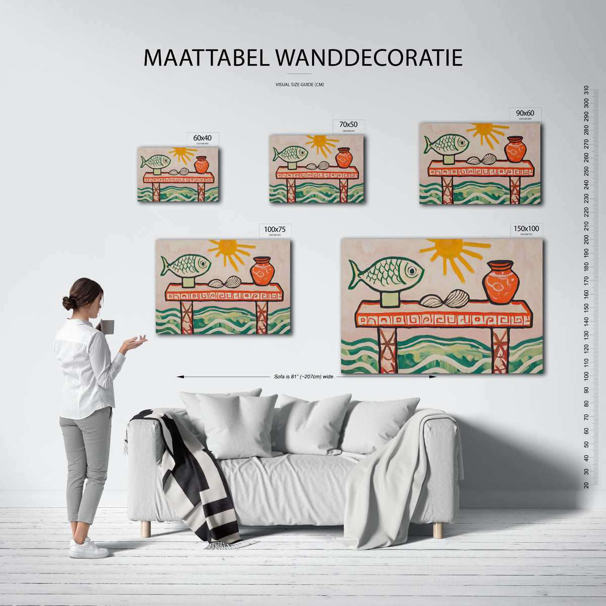 Vrolijke tafereel Kunstwerk