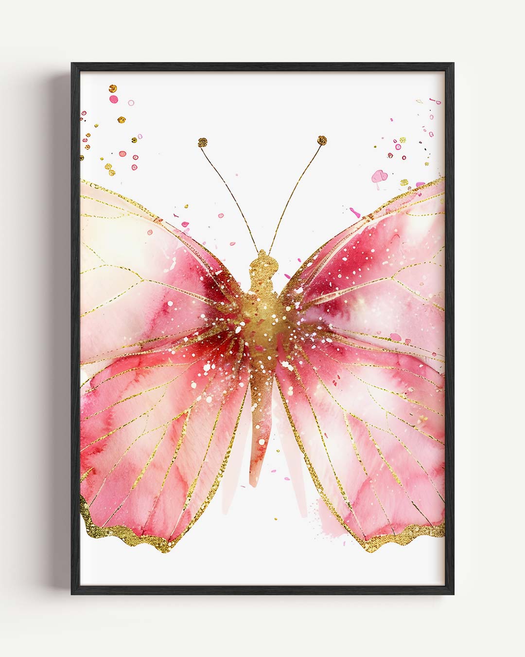 Elegante Vlinder Aquarel Poster