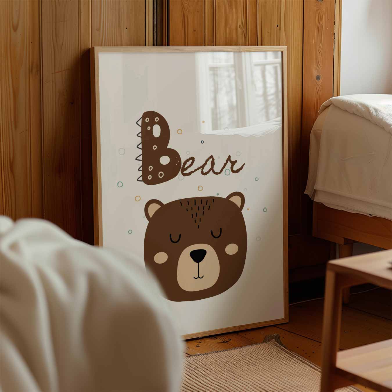 Schattige Bruine Beer Poster
