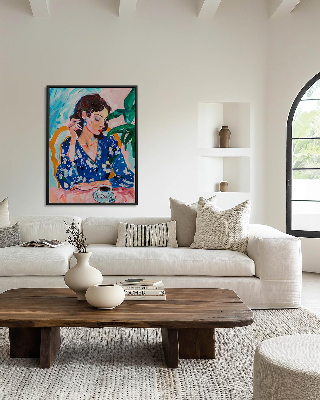Vrouwelijke reflectie Kunstwerk