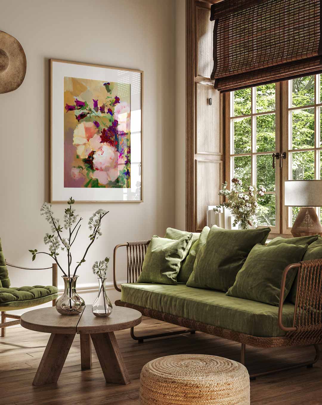 Vrolijke Bloemenweelde Poster