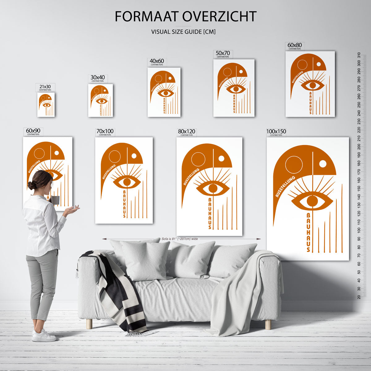 Oog en lijnen Poster