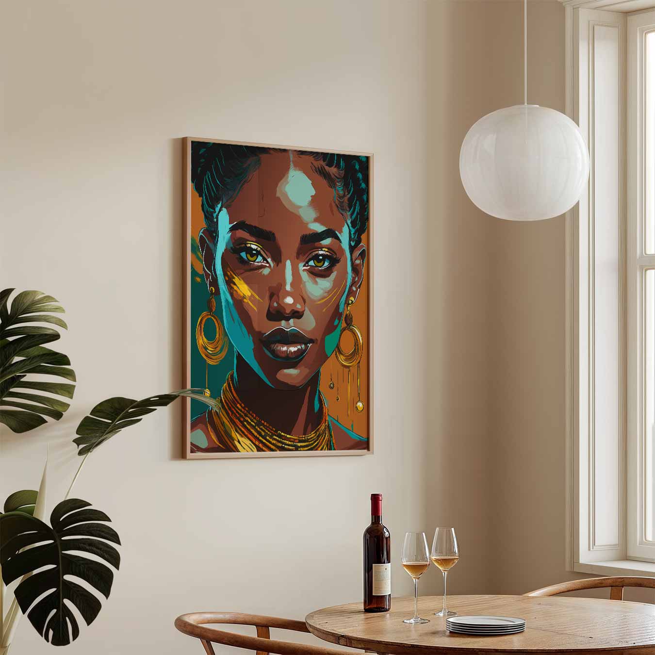 Expressieve Vrouwelijke Kracht Poster