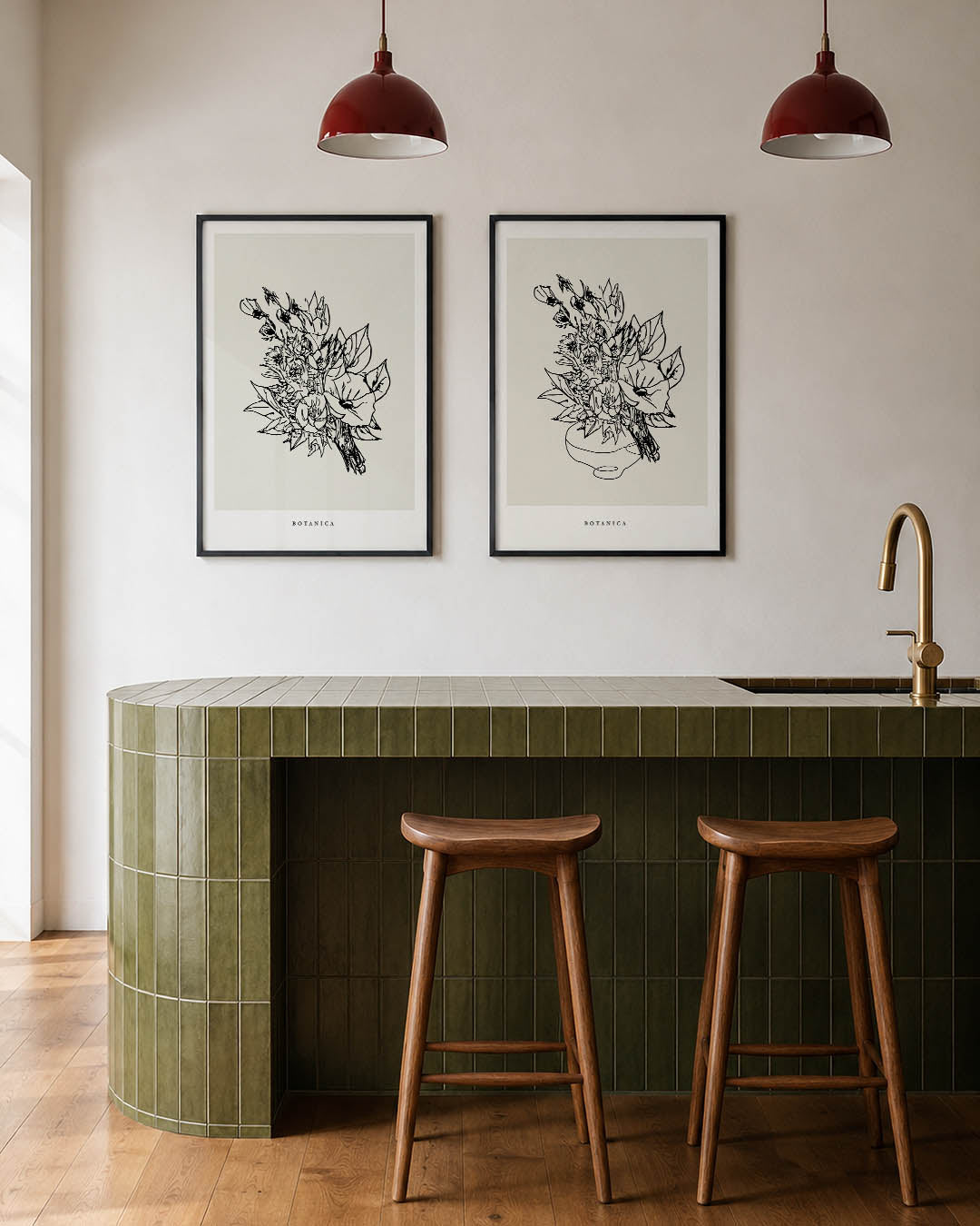 Botanische lijnen Posterset