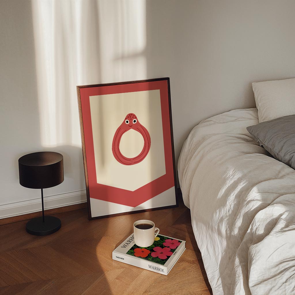 Vrolijke Octopus Wanddecoratie Poster