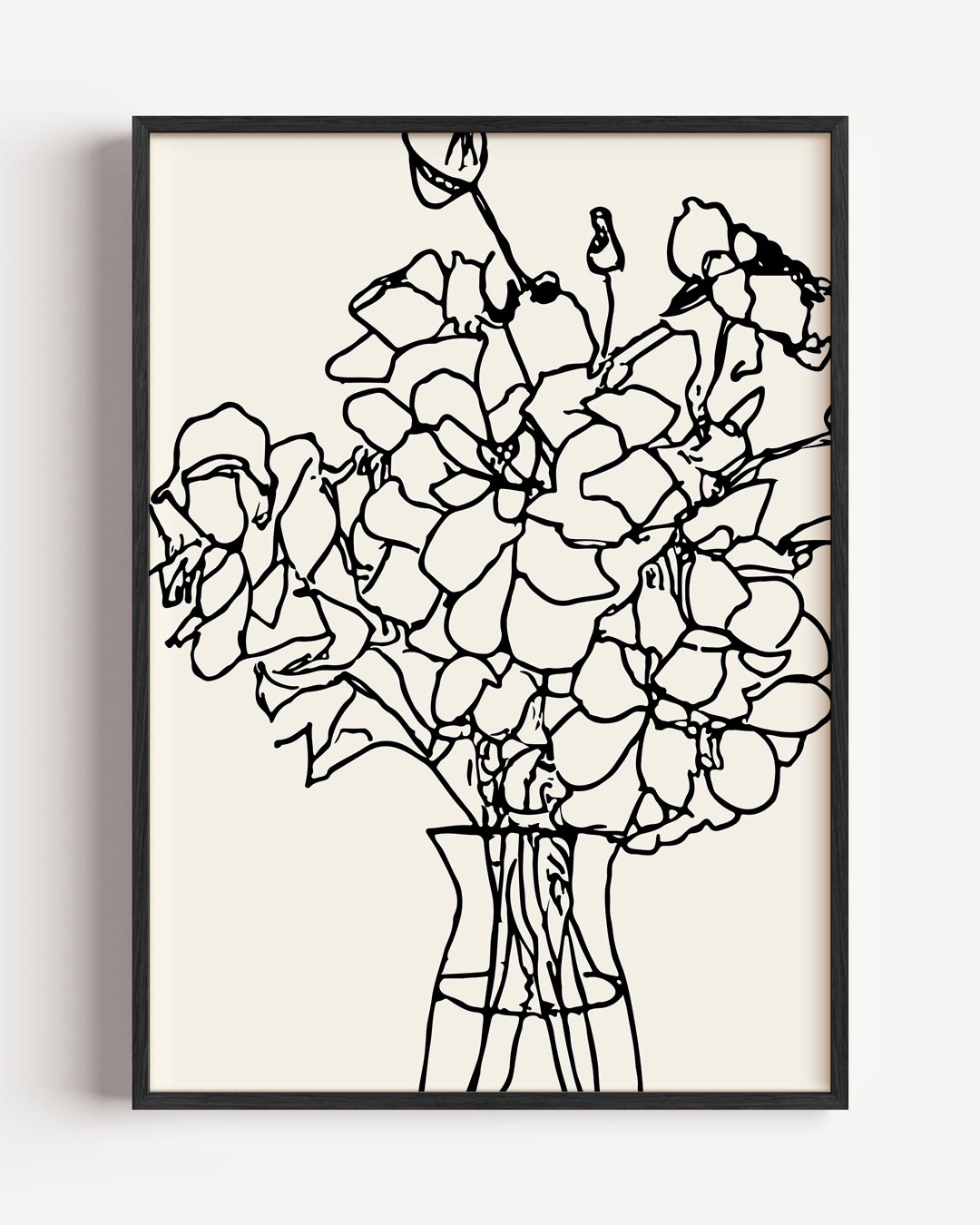 Minimalistische Bloemenlijntekening Poster-WallArtistic