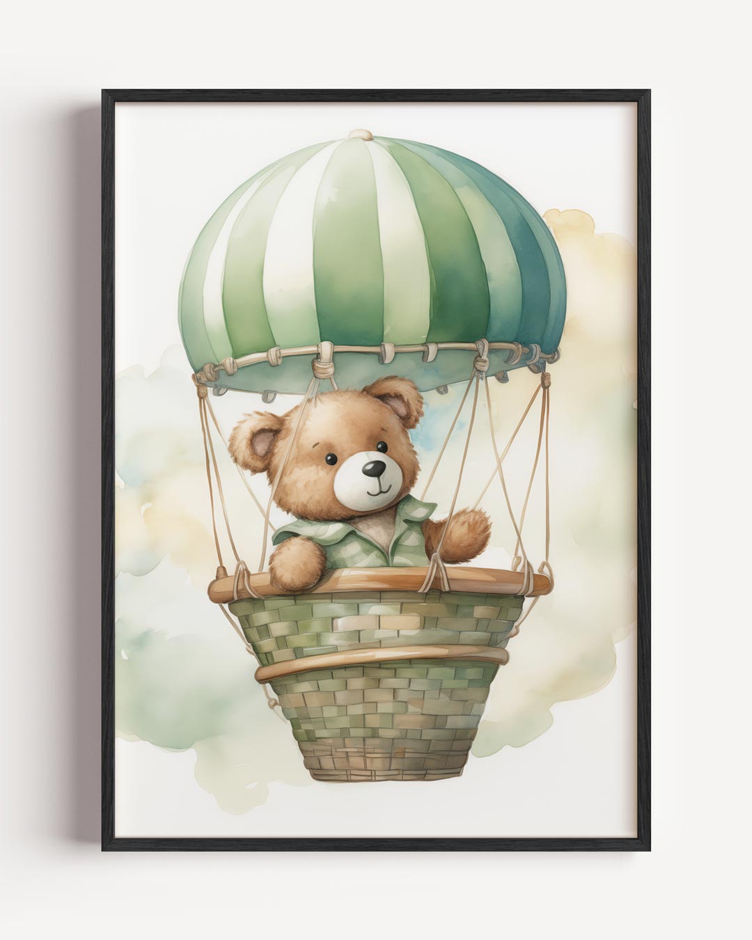 Dromerige Teddybeer Luchtballon Poster-WallArtistic