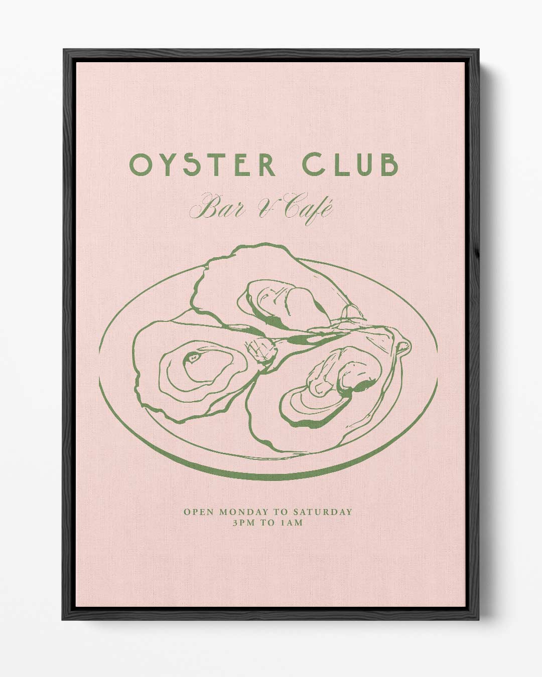 Oyster Club Illustratie Kunstwerk-canvas-dibond-plexiglas-wanddecoratie-WallArtistic