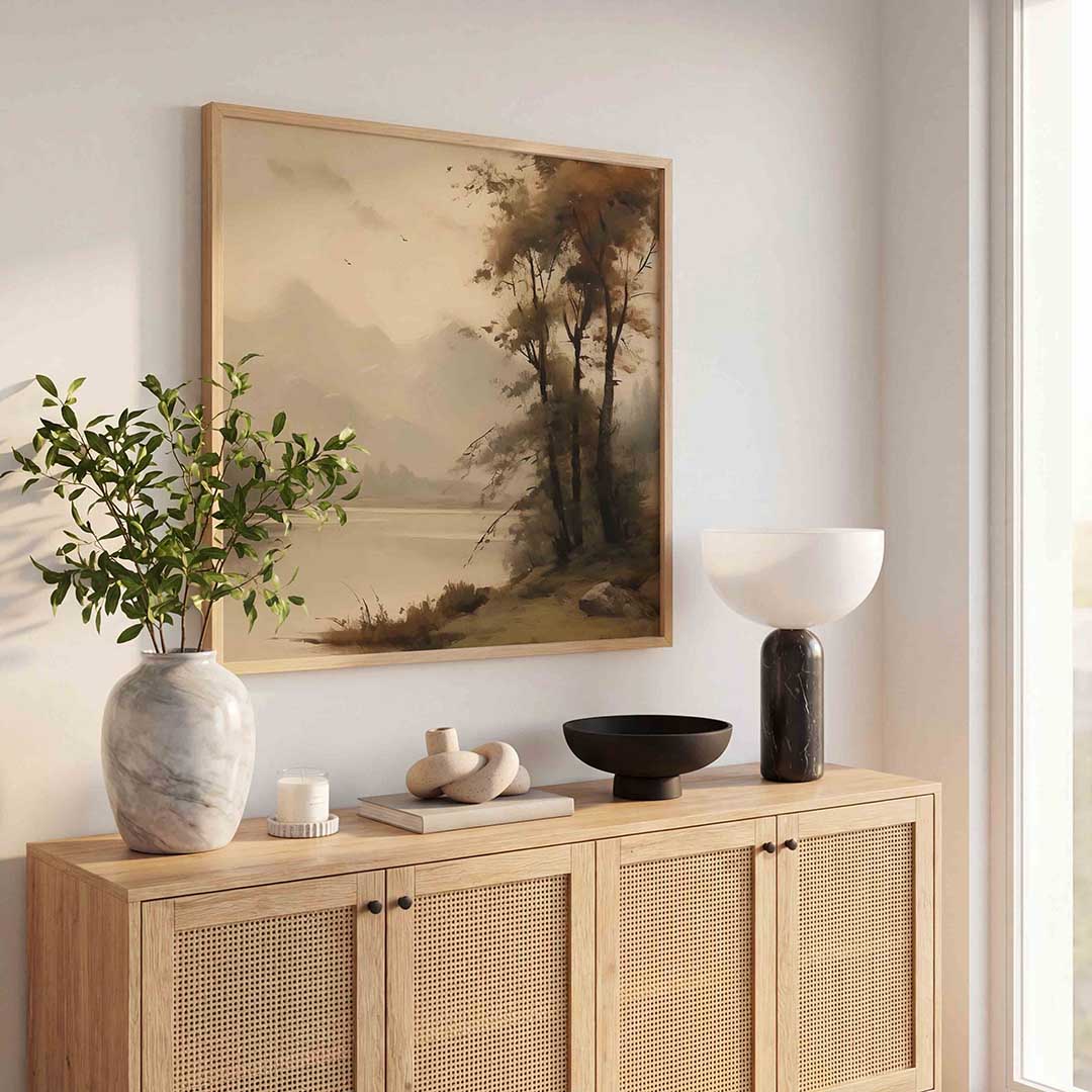Landschap met bomen Poster