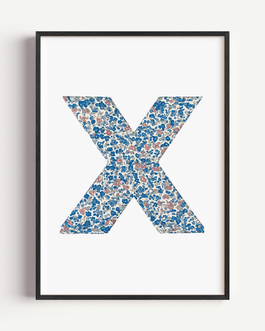 Bloemenletterposter X Poster
