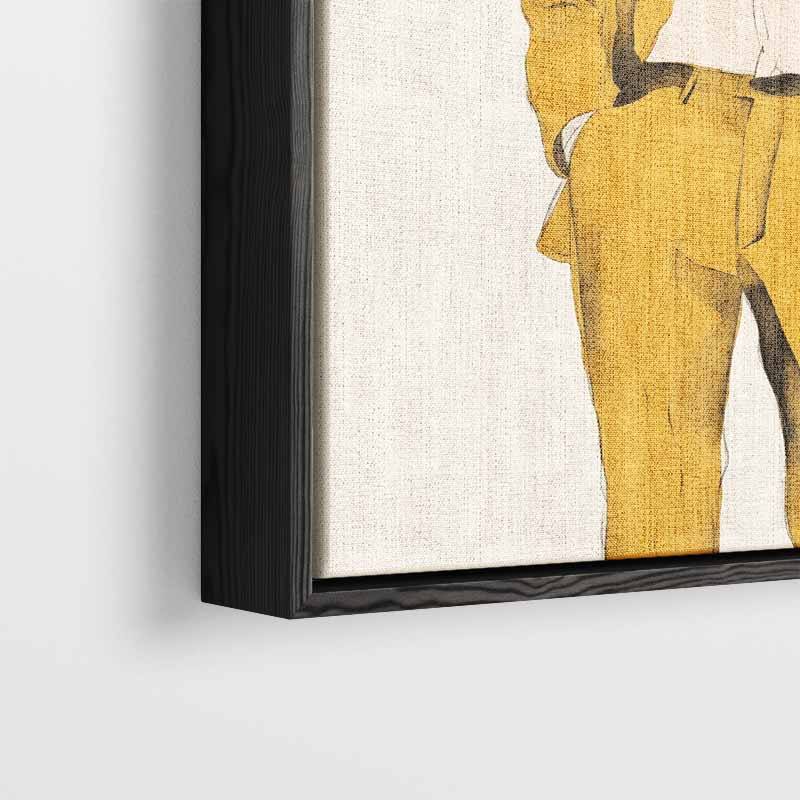 Elegante Stijl in Geel Kunstwerk-canvas-dibond-plexiglas-wanddecoratie-WallArtistic