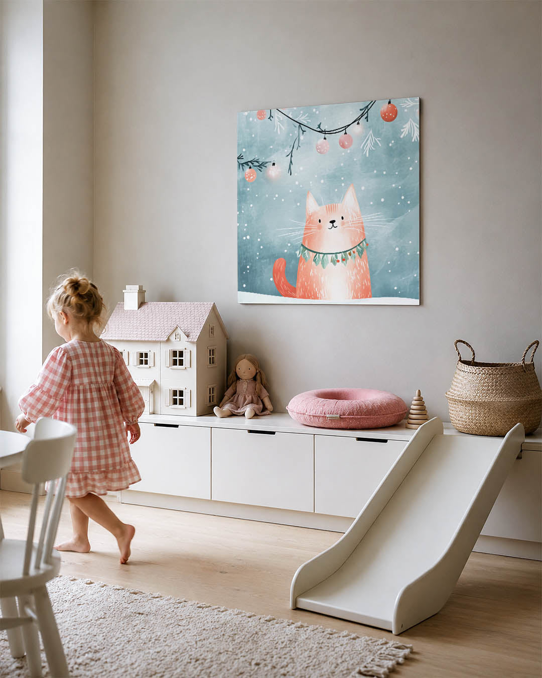 Speelse kat illustratie Kunstwerk