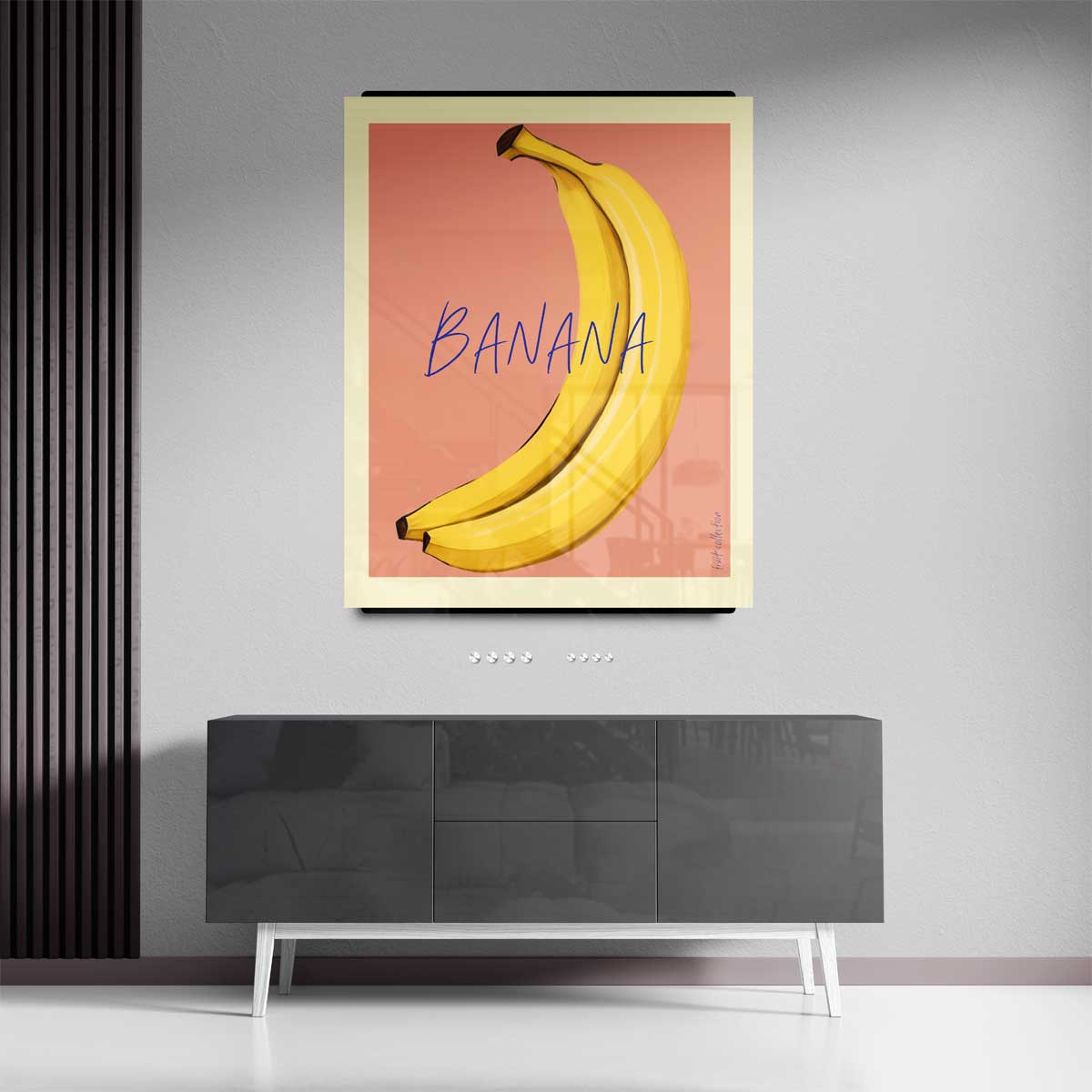 Bananen Kunstwerk-canvas-dibond-plexiglas-wanddecoratie-WallArtistic