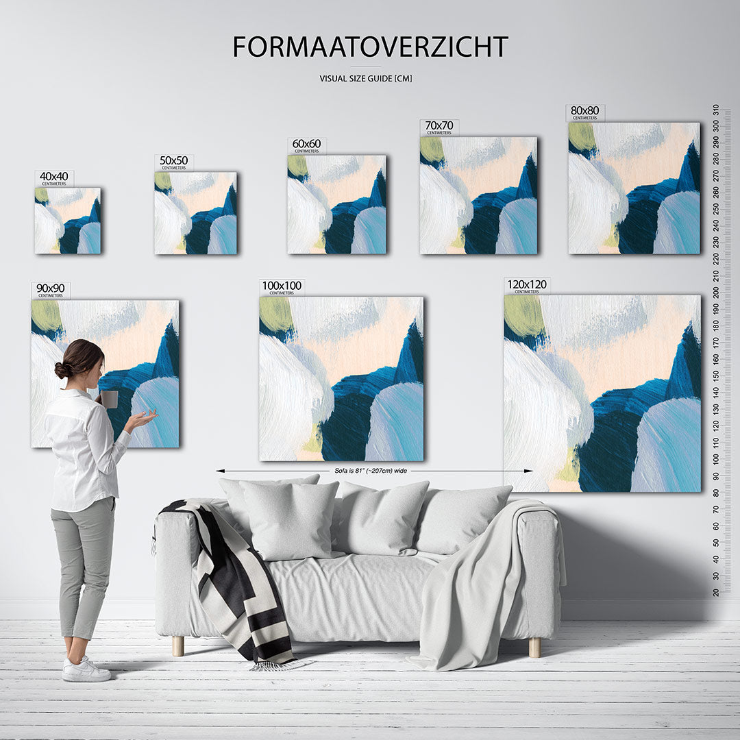 Dynamische kleurencompositie Kunstwerk