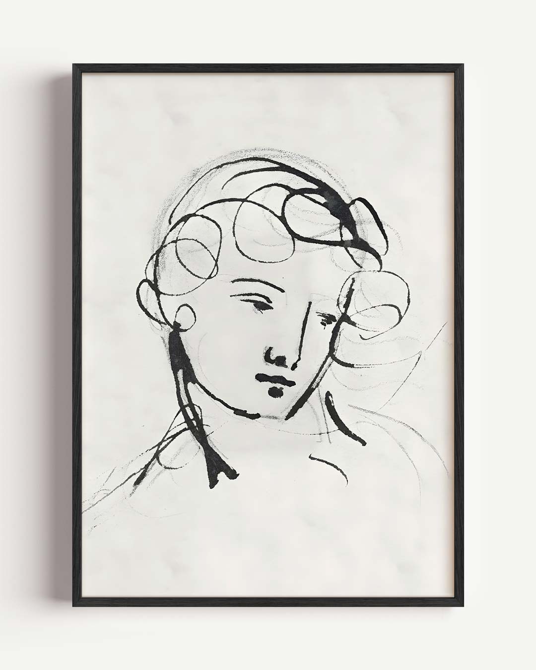 Elegante Lijntekening Vrouw Poster