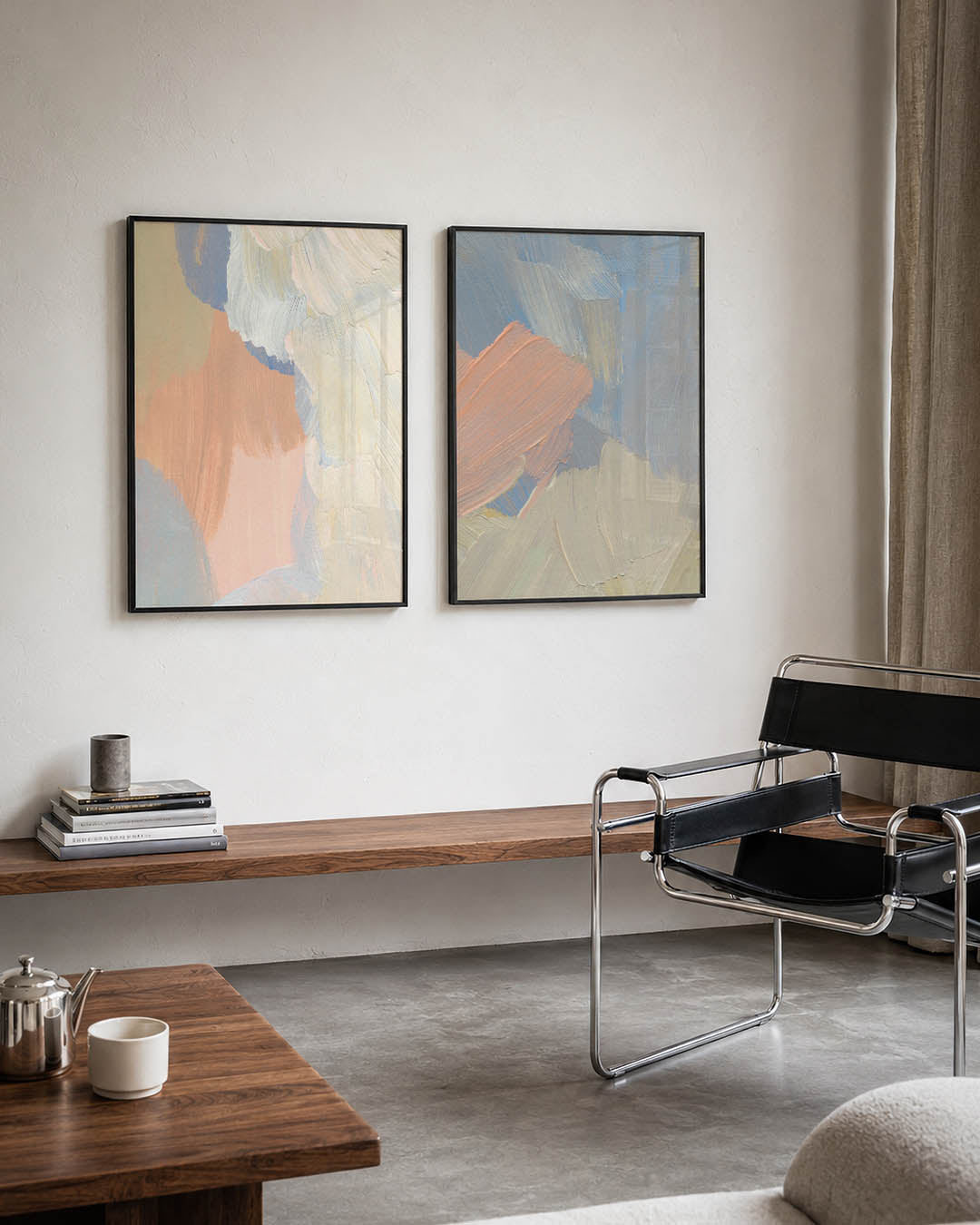 Zachte kleurvlakken Posterset