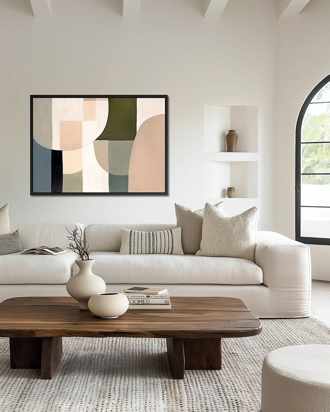 Geometrische vormen compositie Kunstwerk