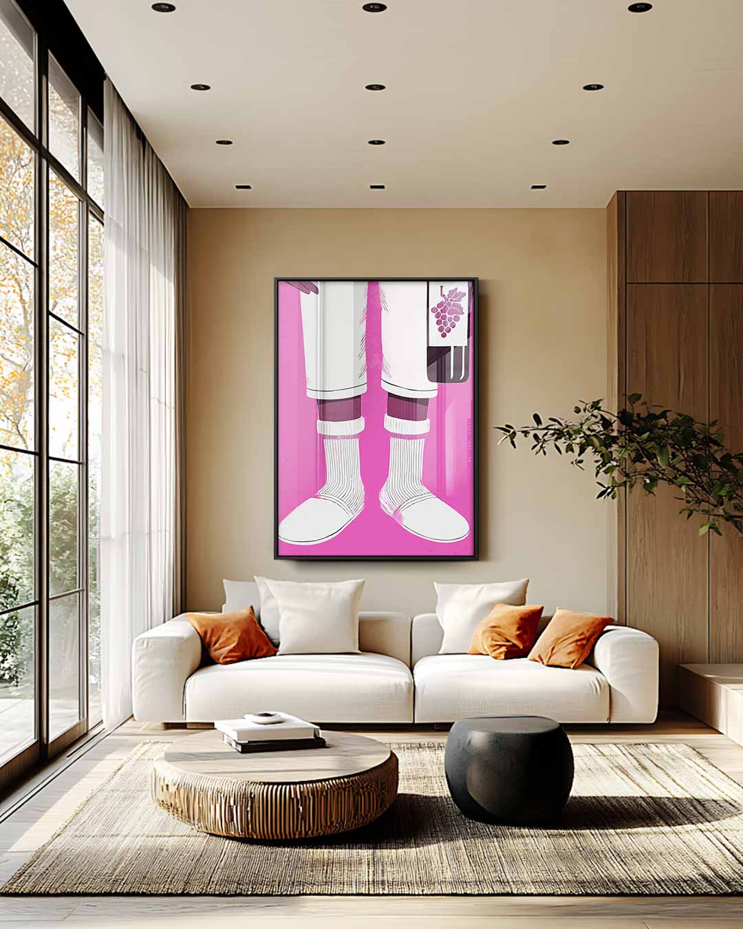 Vrolijke Wijnsokken Kunstwerk-canvas-dibond-plexiglas-wanddecoratie-WallArtistic