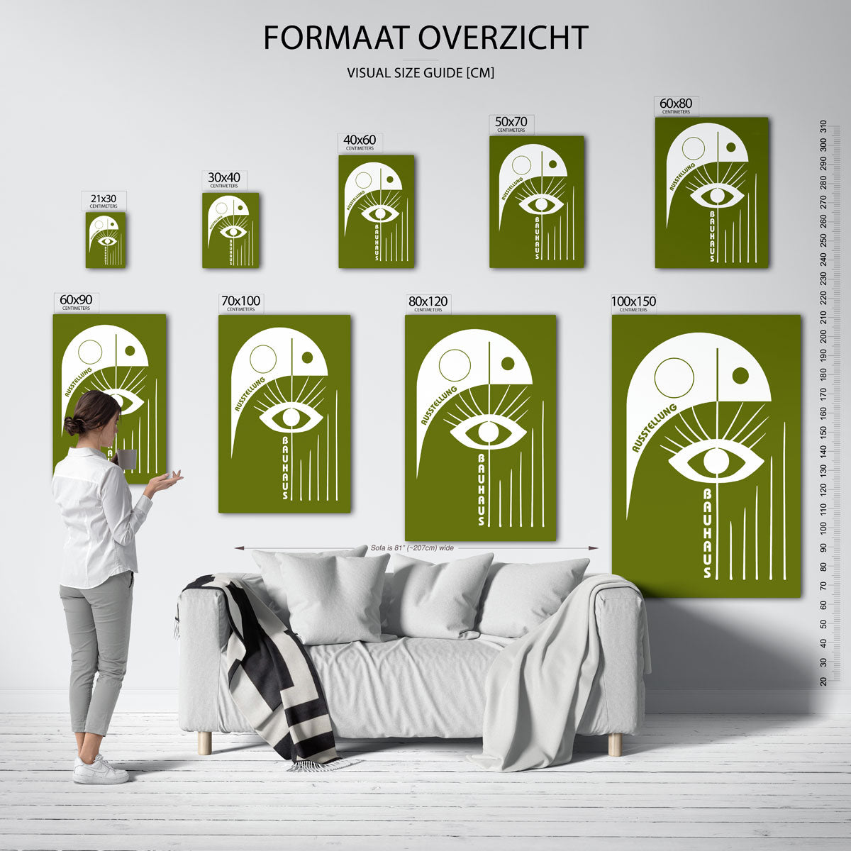 Oog en lijnen Poster