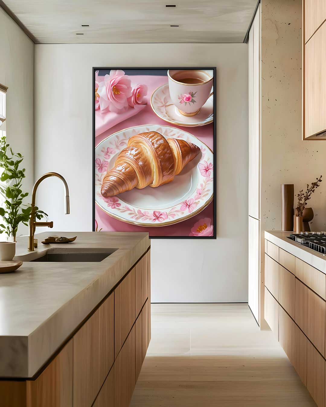 Roze ontbijtgenot Kunstwerk-canvas-dibond-plexiglas-wanddecoratie-WallArtistic