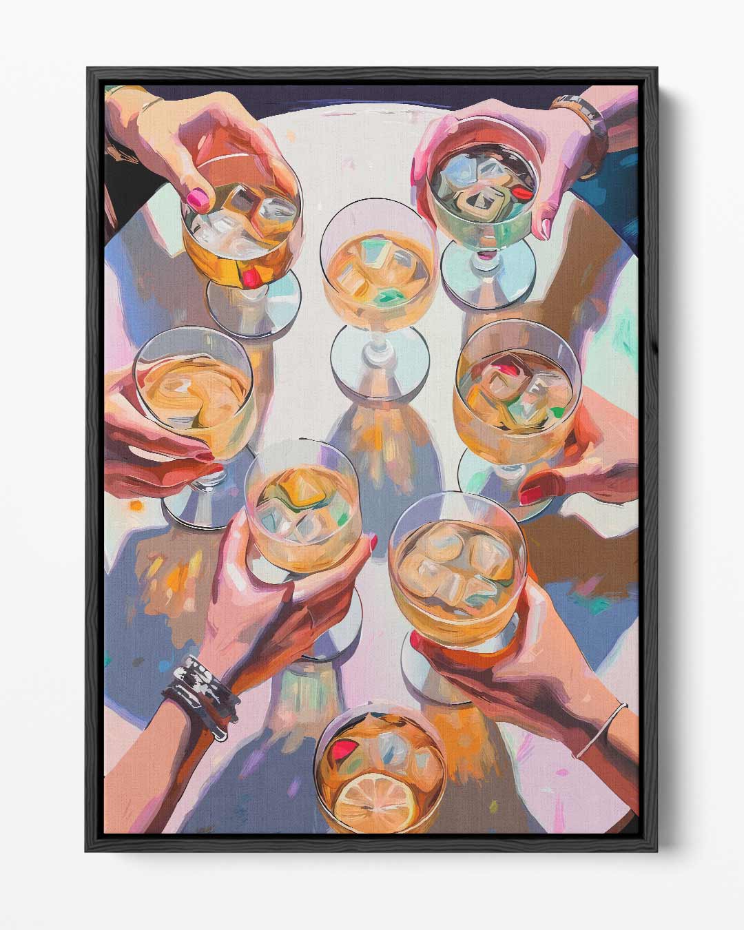 Vriendschapstoast in Kleur Kunstwerk-canvas-dibond-plexiglas-wanddecoratie-WallArtistic