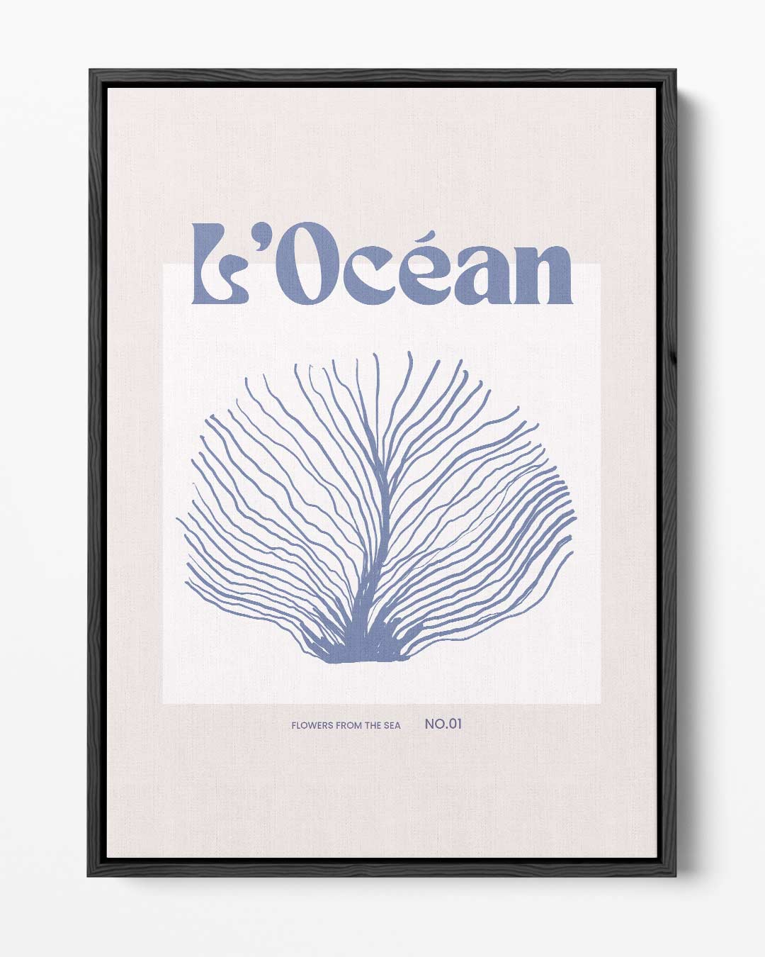 L'Océan - Bloem van de Zee Kunstwerk-canvas-dibond-plexiglas-wanddecoratie-WallArtistic